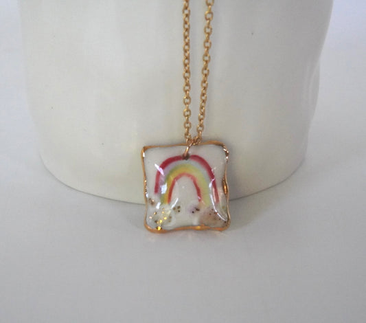 Rainbow Square Pendant